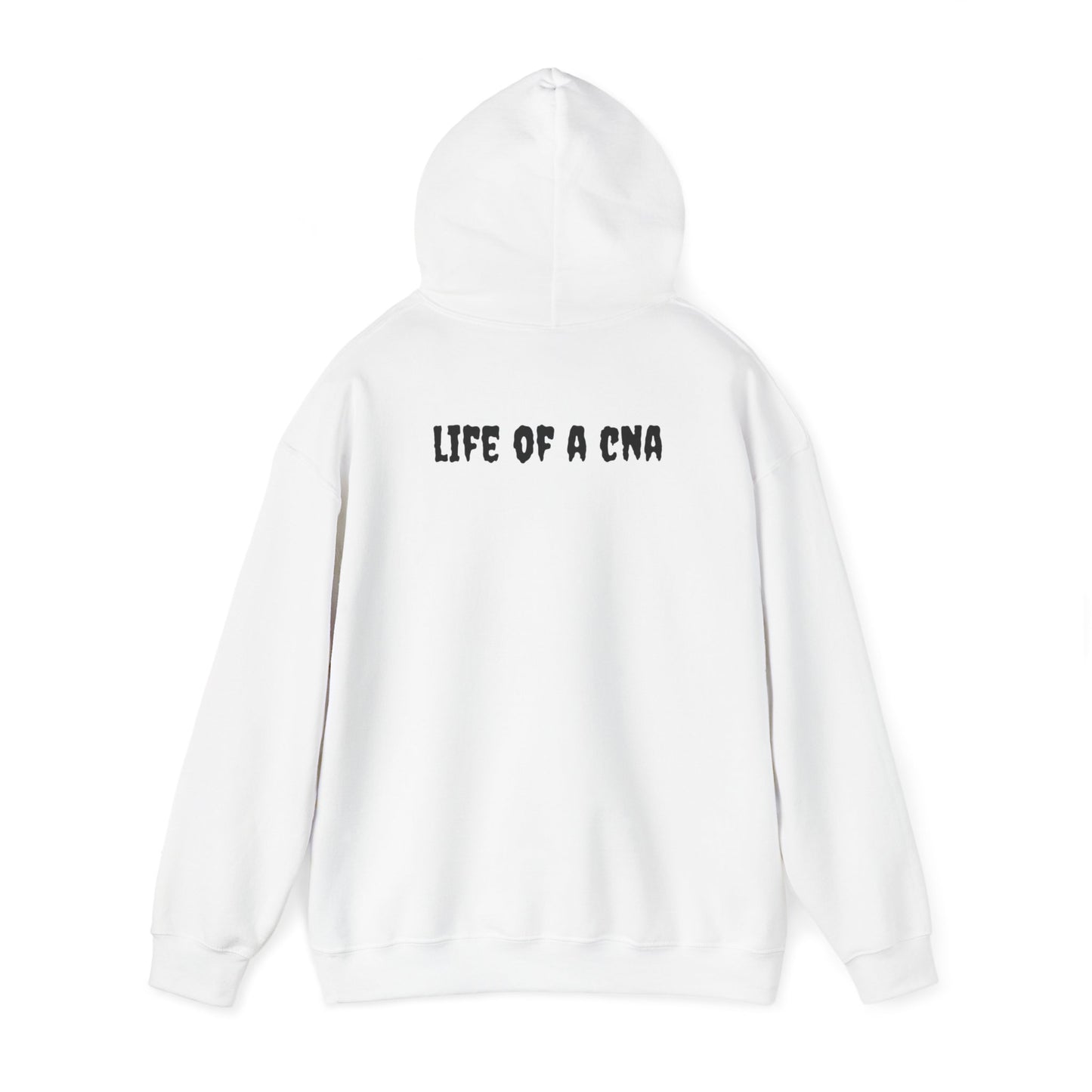 BestfriendTV unisex hoodie with the quote "I'm a CNA, Of Course My Breaks Last Longer Than My Shift," made from a cozy cotton-poly blend.-Best Friend TV