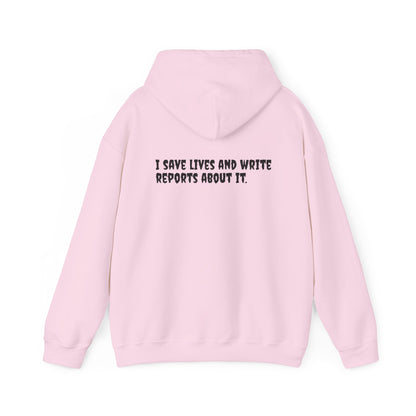 Unisex LPN Hoodie – 'I’m an LPN of Course' Front Print with 'I Save Lives and Write Reports' Back Print | Cozy Cotton-Poly Blend Sweatshirt-Best Friend TV