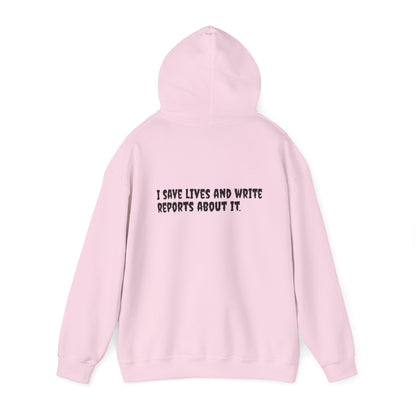 Unisex LPN Hoodie – 'I’m an LPN of Course' Front Print with 'I Save Lives and Write Reports' Back Print | Cozy Cotton-Poly Blend Sweatshirt-Best Friend TV