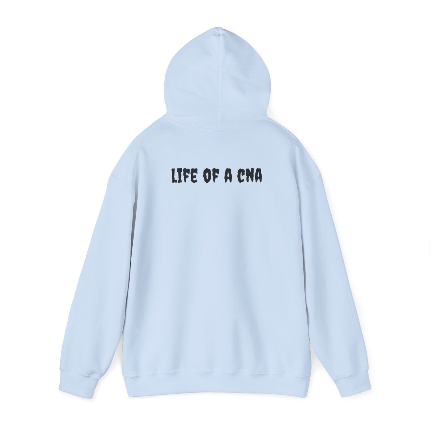 BestfriendTV unisex hoodie with the quote "I'm a CNA, Of Course My Breaks Last Longer Than My Shift," made from a cozy cotton-poly blend.-Best Friend TV