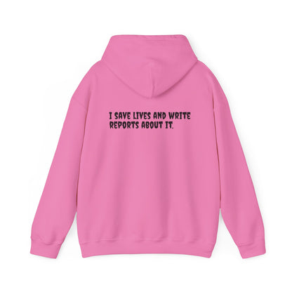 Unisex LPN Hoodie – 'I’m an LPN of Course' Front Print with 'I Save Lives and Write Reports' Back Print | Cozy Cotton-Poly Blend Sweatshirt-Best Friend TV